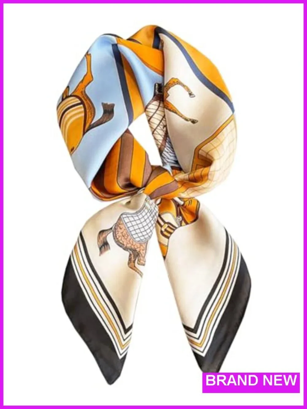 Lightweight Satin Hair Scarf Fashion Head Wrap for Women